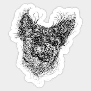 Dog draw with scribble art style Sticker